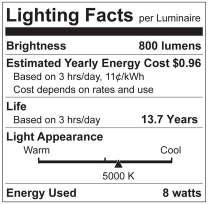 Luxrite LR21653 ST19 8W E26 5000K LED Light Bulb