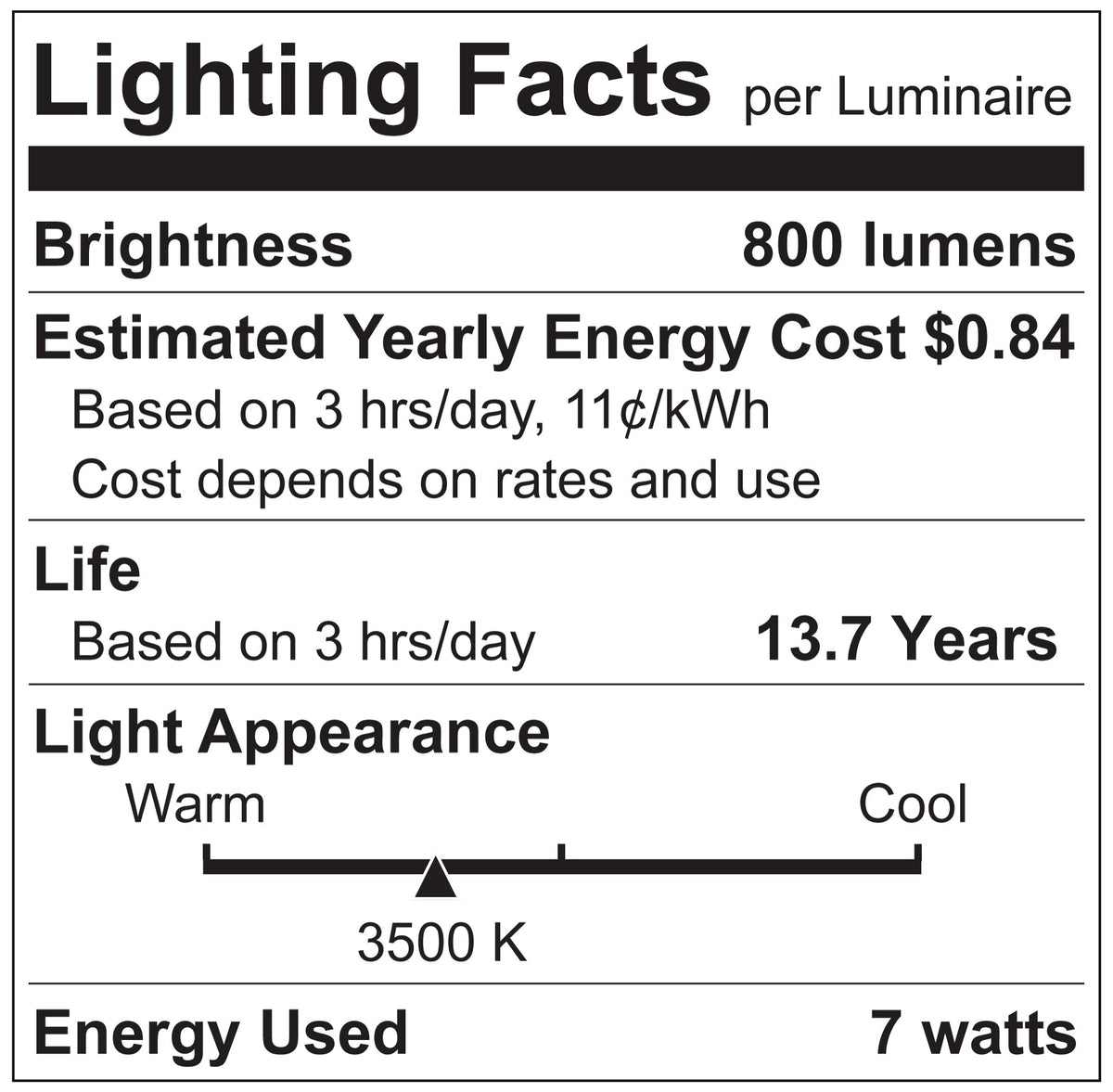 Luxrite LR21667 T9 Long 7W E26 3500K LED Light Bulb