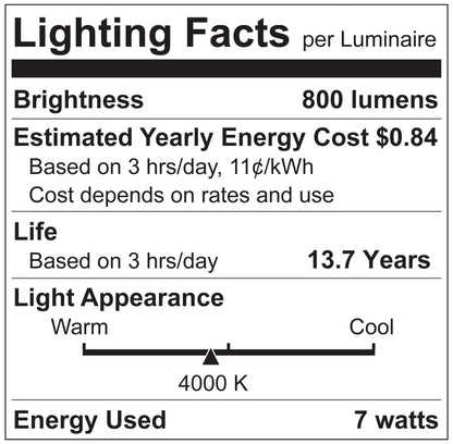 Luxrite LR21668 T9 Long 7W E26 4000K LED Light Bulb