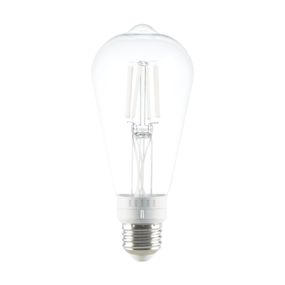 Luxrite LR21686 7W ST19 75W - 5CCT Selectable White Filament LED Light Bulb