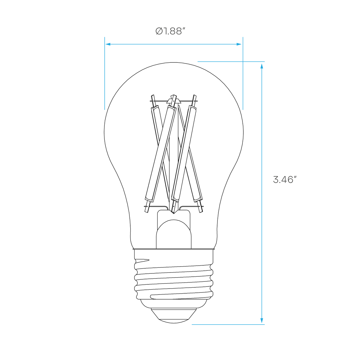Luxrite LR21694 A15 8.5W E26 5000K Filament LED Light Bulb
