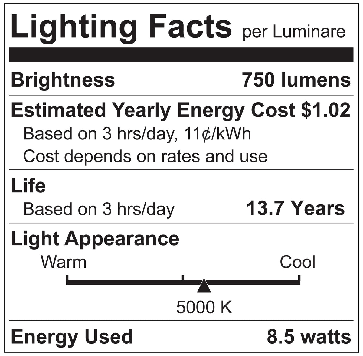 Luxrite LR21694 A15 8.5W E26 5000K Filament LED Light Bulb