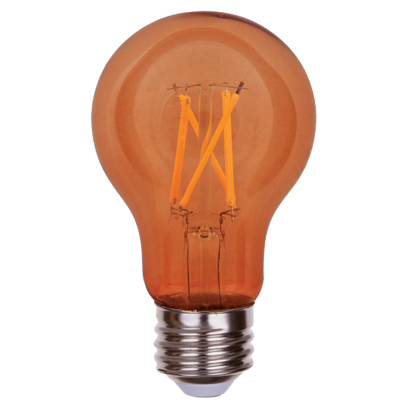 Luxrite LR21726 A19 4.5W Orange Filament LED Light Bulb