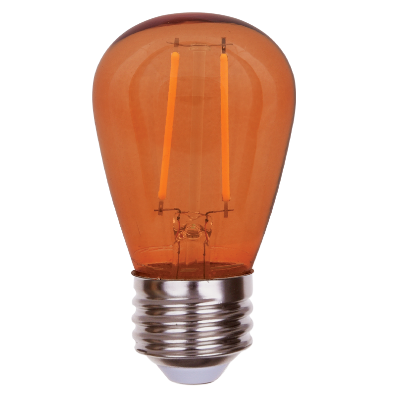 Luxrite LR21736 S14 0.5W Orange Filament LED Light Bulb