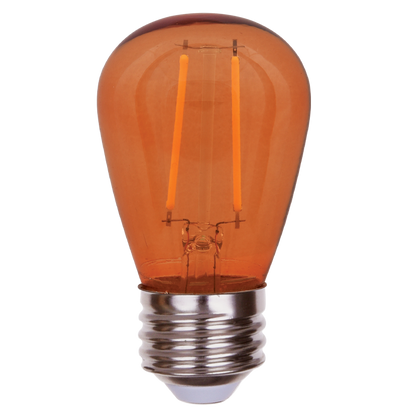 Luxrite LR21736 S14 0.5W Orange Filament LED Light Bulb