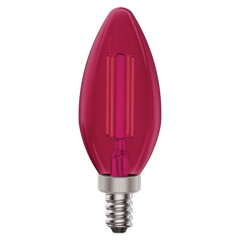 Luxrite LR21741 E12 4.5W Purple Filament Torpedo LED Light Bulb