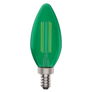 Luxrite LR21742 E12 4.5W Green Filament Torpedo LED Light Bulb