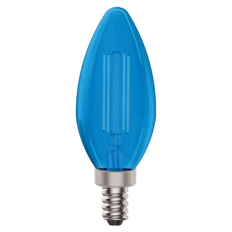 Luxrite LR21743 E12 4.5W Blue Filament Torpedo LED Light Bulb