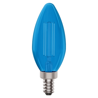 Luxrite LR21743 E12 4.5W Blue Filament Torpedo LED Light Bulb