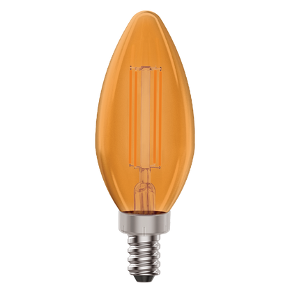 Luxrite LR21746 E12 4.5W Orange Filament Torpedo LED Light Bulb