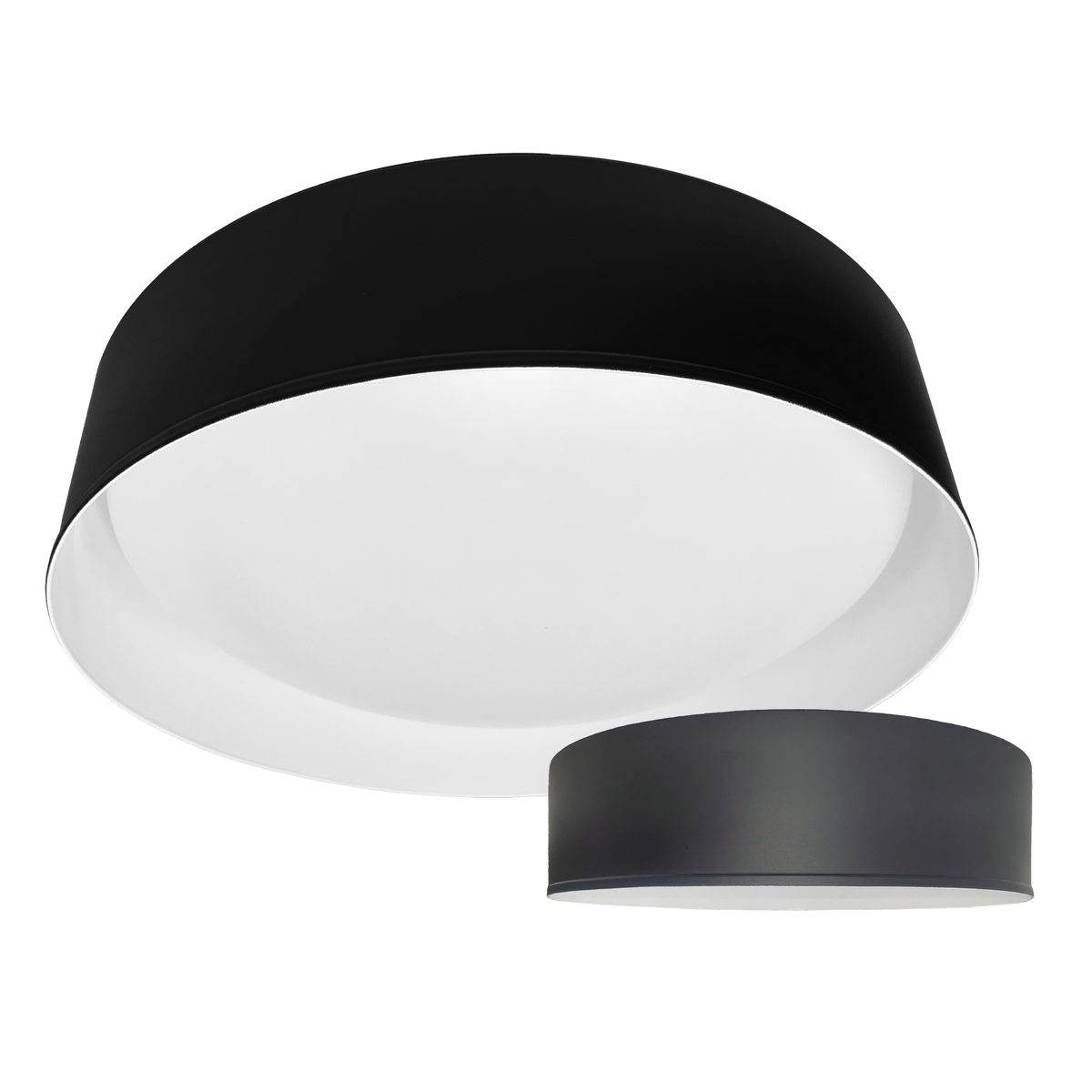 Luxrite LR23152 17" Decorative Flush Mount Interchangeable Canopy - Black/white Finish