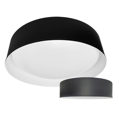 Luxrite LR23152 17" Decorative Flush Mount Interchangeable Canopy - Black/white Finish
