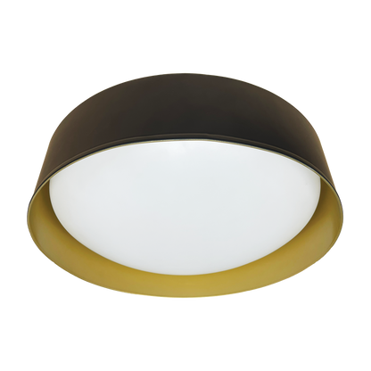 Luxrite LR23153 17" Decorative Flush Mount Interchangeable Canopy - Black/gold Finish