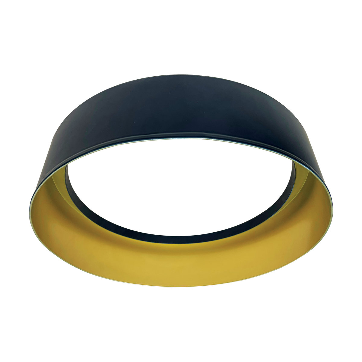 Luxrite LR23153 17" Decorative Flush Mount Interchangeable Canopy - Black/gold Finish