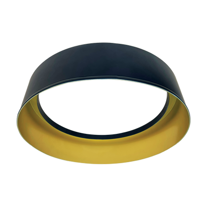 Luxrite LR23153 17" Decorative Flush Mount Interchangeable Canopy - Black/gold Finish