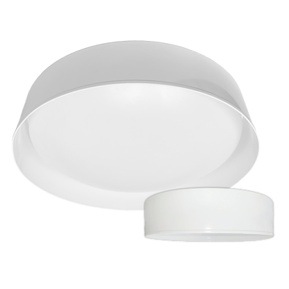 Luxrite LR23154 17" Decorative Flush Mount Interchangeable Canopy - White/white Finish