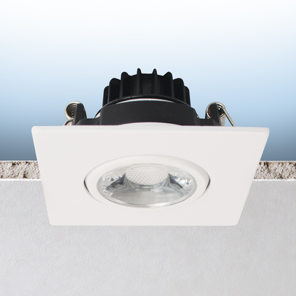 Luxrite LR23222 8W 3" Gimbal Square 5CCT Canless Spotlight