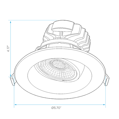 Luxrite LR23228 18W 4" Regressed Recessed Gimbal - High Output