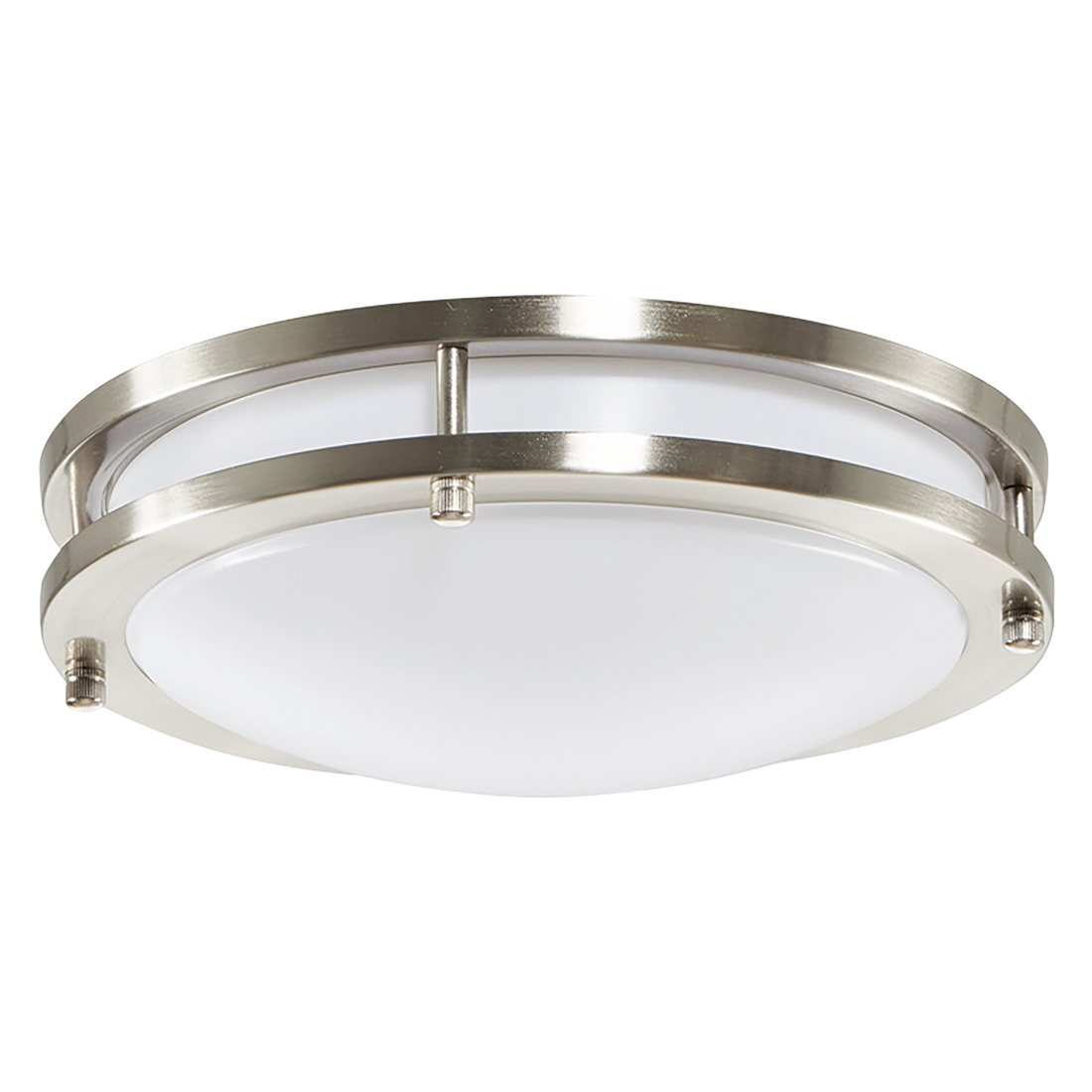 Luxrite LR23280+MS 14W 10" Double Ring Surface Mount 5CCT - Brushed Nickel +ms
