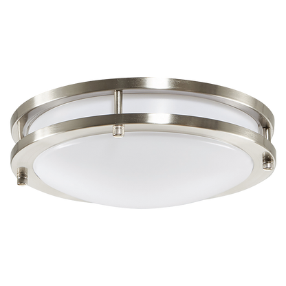 Luxrite LR23280+MS 14W 10" Double Ring Surface Mount 5CCT - Brushed Nickel +ms