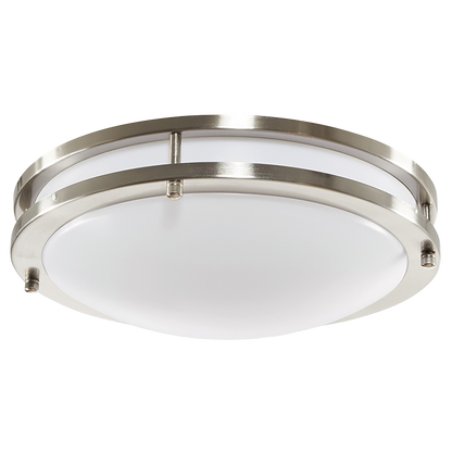 Luxrite LR23281 14W 12" Double Ring Surface Mount 5CCT - Brushed Nickel