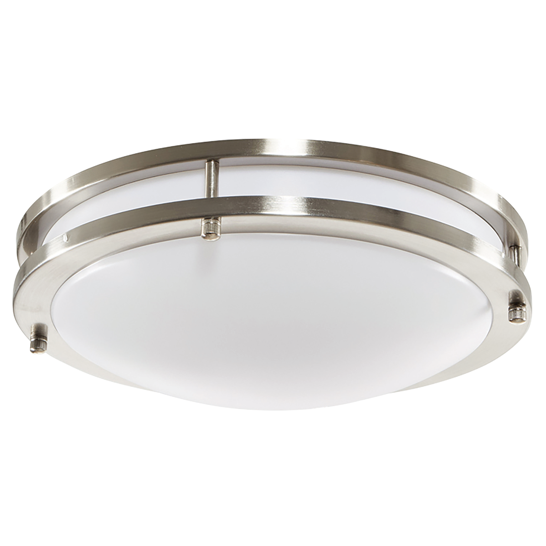 Luxrite LR23281+MS 14W 12" Double Ring Surface Mount 5CCT - Brushed Nickel +ms
