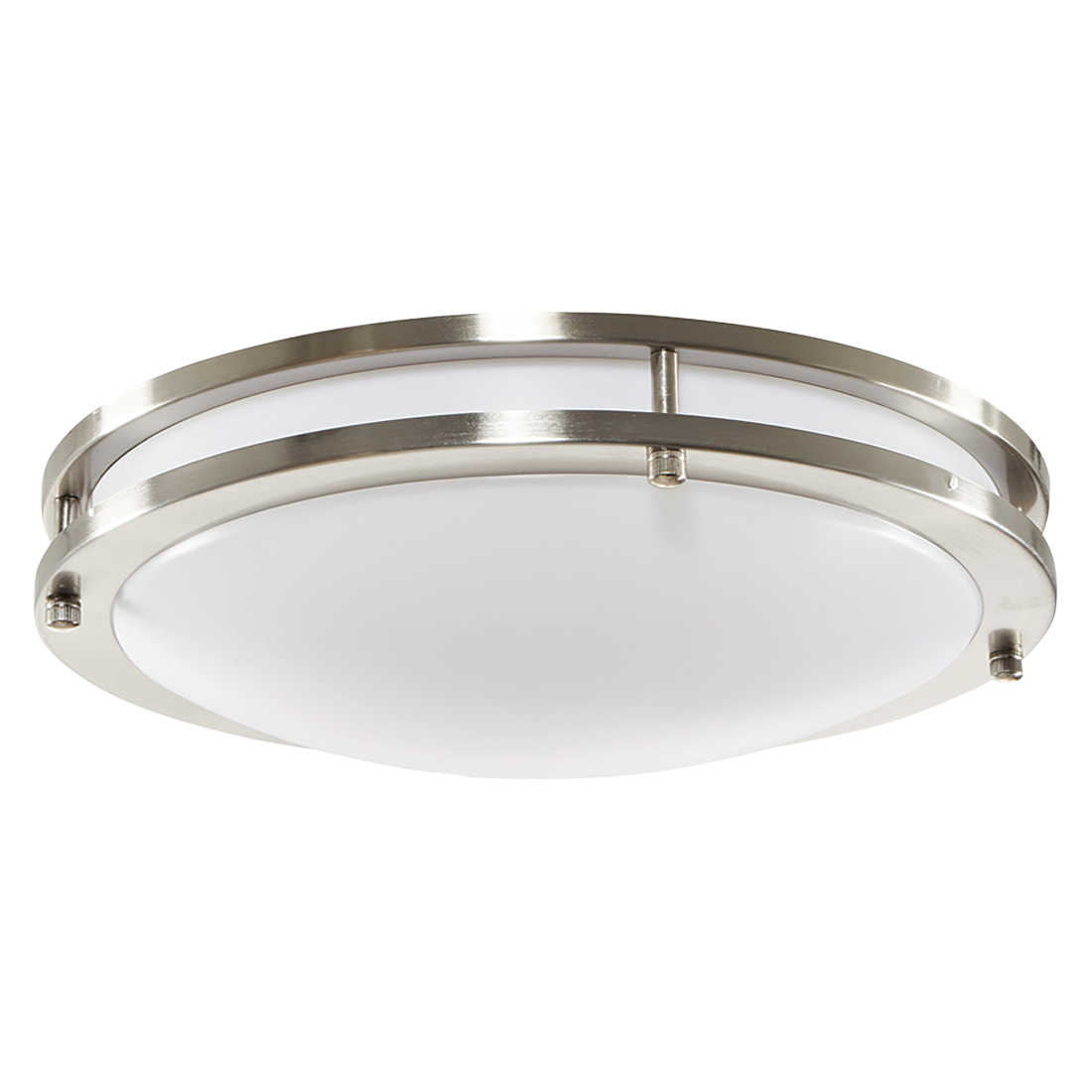Luxrite LR23282+MS 18W 14" Double Ring Surface Mount 5CCT - Brushed Nickel+ms