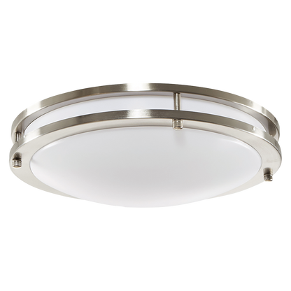 Luxrite LR23282+MS 18W 14" Double Ring Surface Mount 5CCT - Brushed Nickel+ms