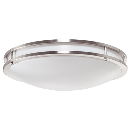 Luxrite LR23284+MS 24W 18" Double Ring Surface Mount 5CCT - Brushed Nickel +ms