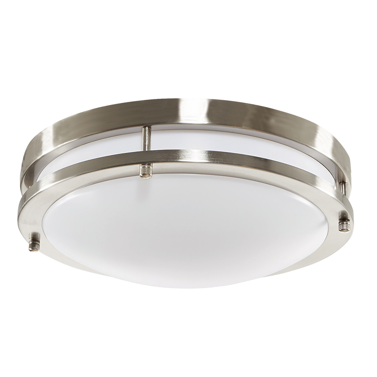 Luxrite LR23286 14W 12" Double Ring 5CCT 120-277V 0-10V Deep Collar - Brushed Nickel