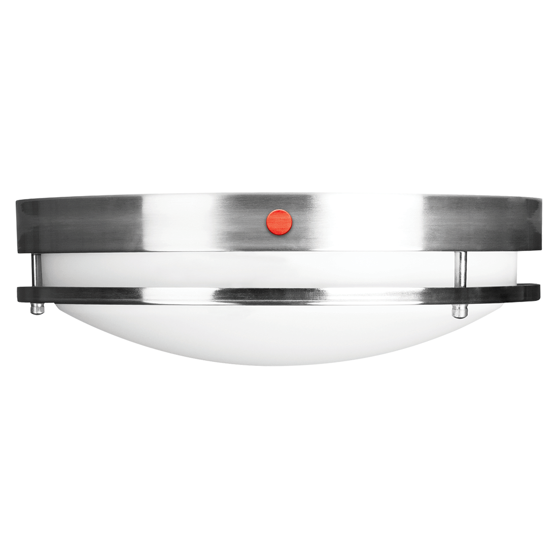 Luxrite LR23286-R 14W 12" Double Ring Surface Mount 5CCT 120-277V 0-10V Emergency - Brushed Nickel