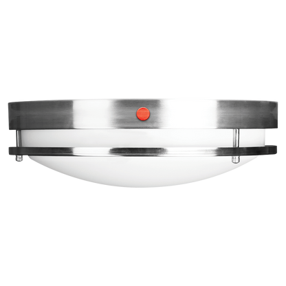 Luxrite LR23286-R 14W 12" Double Ring Surface Mount 5CCT 120-277V 0-10V Emergency - Brushed Nickel