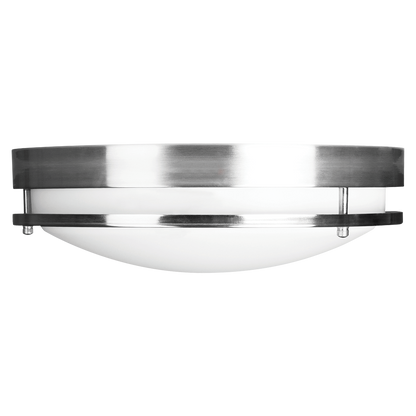 Luxrite LR23286 14W 12" Double Ring 5CCT 120-277V 0-10V Deep Collar - Brushed Nickel