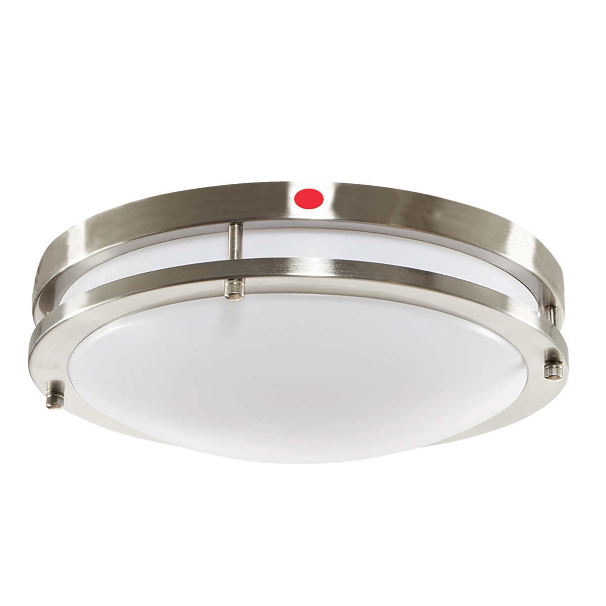 Luxrite LR23287-R 18W 14" Double Ring Surface Mount 5CCT 120-277V 0-10V Emergency - Brushed Nickel
