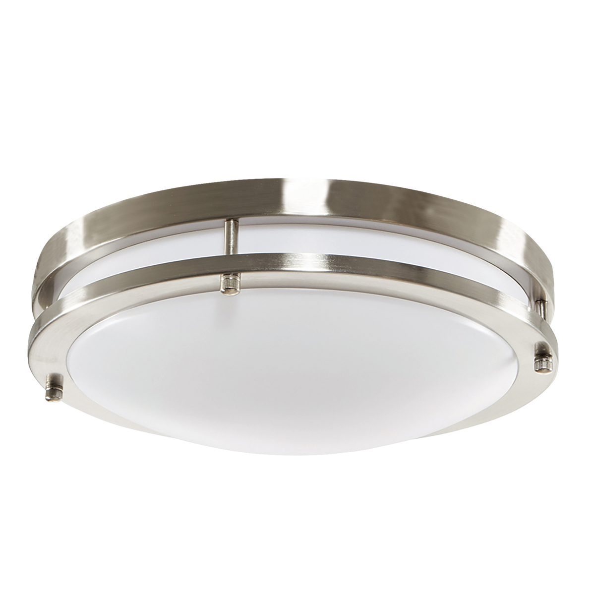 Luxrite LR23287+MS 18W 14" Double Ring Surface Mount 5CCT 120-277V 0-10V Motion - Brushed Nickel