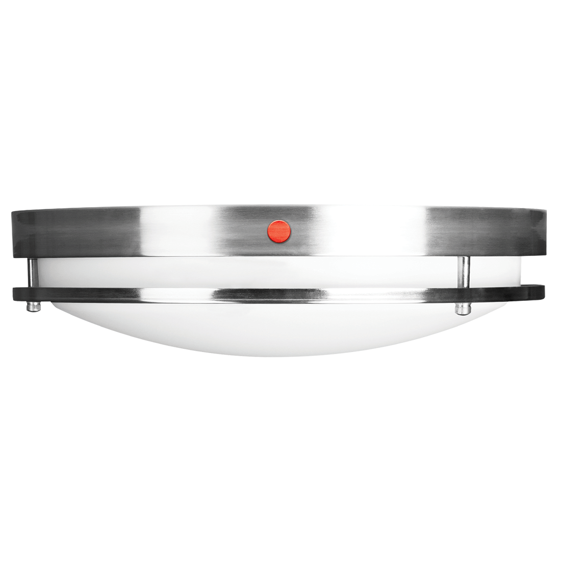 Luxrite LR23287-R 18W 14" Double Ring Surface Mount 5CCT 120-277V 0-10V Emergency - Brushed Nickel