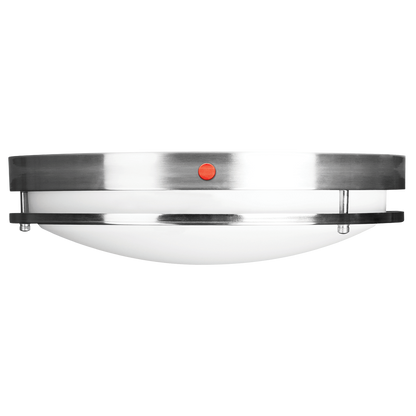 Luxrite LR23287-R 18W 14" Double Ring Surface Mount 5CCT 120-277V 0-10V Emergency - Brushed Nickel