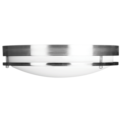 Luxrite LR23287+MS 18W 14" Double Ring Surface Mount 5CCT 120-277V 0-10V Motion - Brushed Nickel