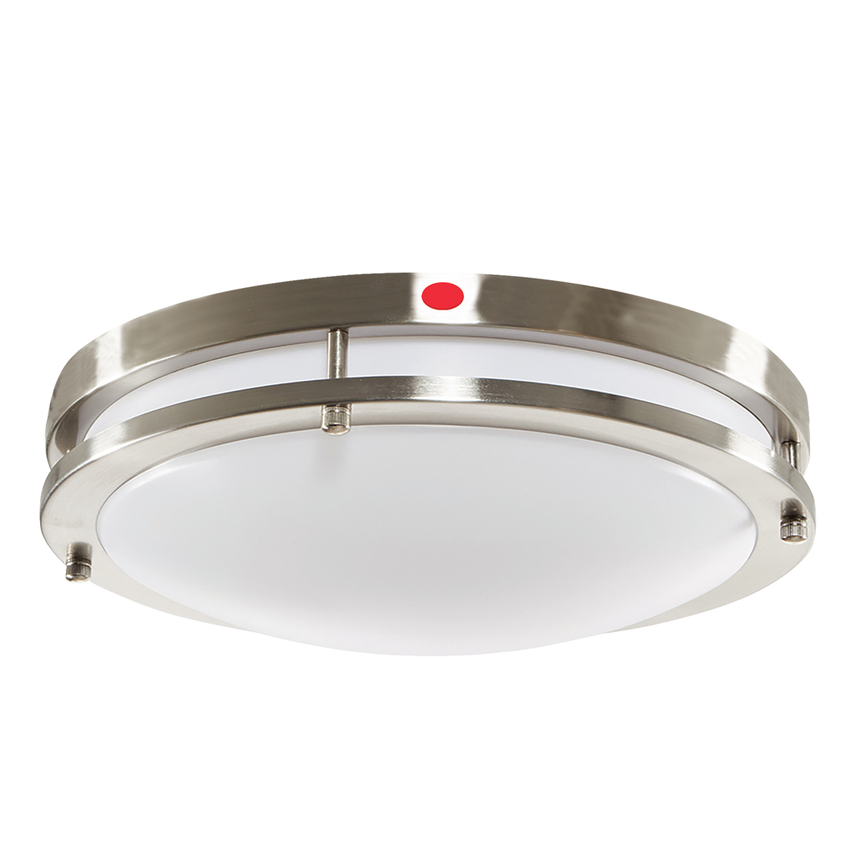 Luxrite LR23288-R 24W 16" Double Ring Surface Mount 5CCT 120-277V 0-10V Emergency - Brushed Nickel
