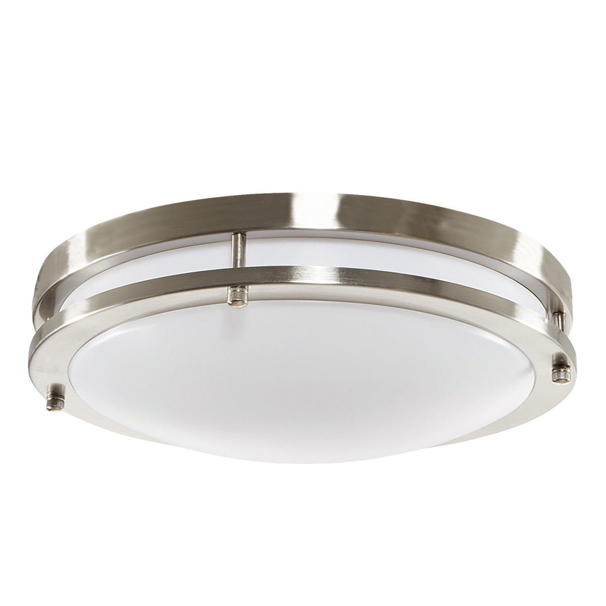 Luxrite LR23288+MS 24W 16" Double Ring Surface Mount 5CCT 120-277V 0-10V Motion - Brushed Nickel