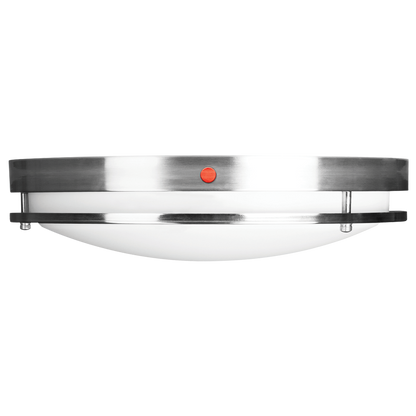 Luxrite LR23288-R 24W 16" Double Ring Surface Mount 5CCT 120-277V 0-10V Emergency - Brushed Nickel
