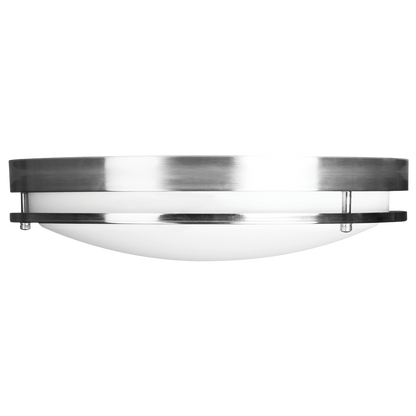 Luxrite LR23288+MS 24W 16" Double Ring Surface Mount 5CCT 120-277V 0-10V Motion - Brushed Nickel