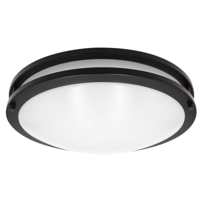 Luxrite LR23291 14W 12" Double Ring Surface Mount 5CCT Black