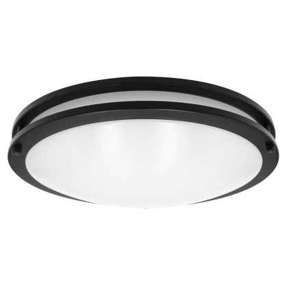 Luxrite LR23293 24W 16" Double Ring Surface Mount 5CCT Black