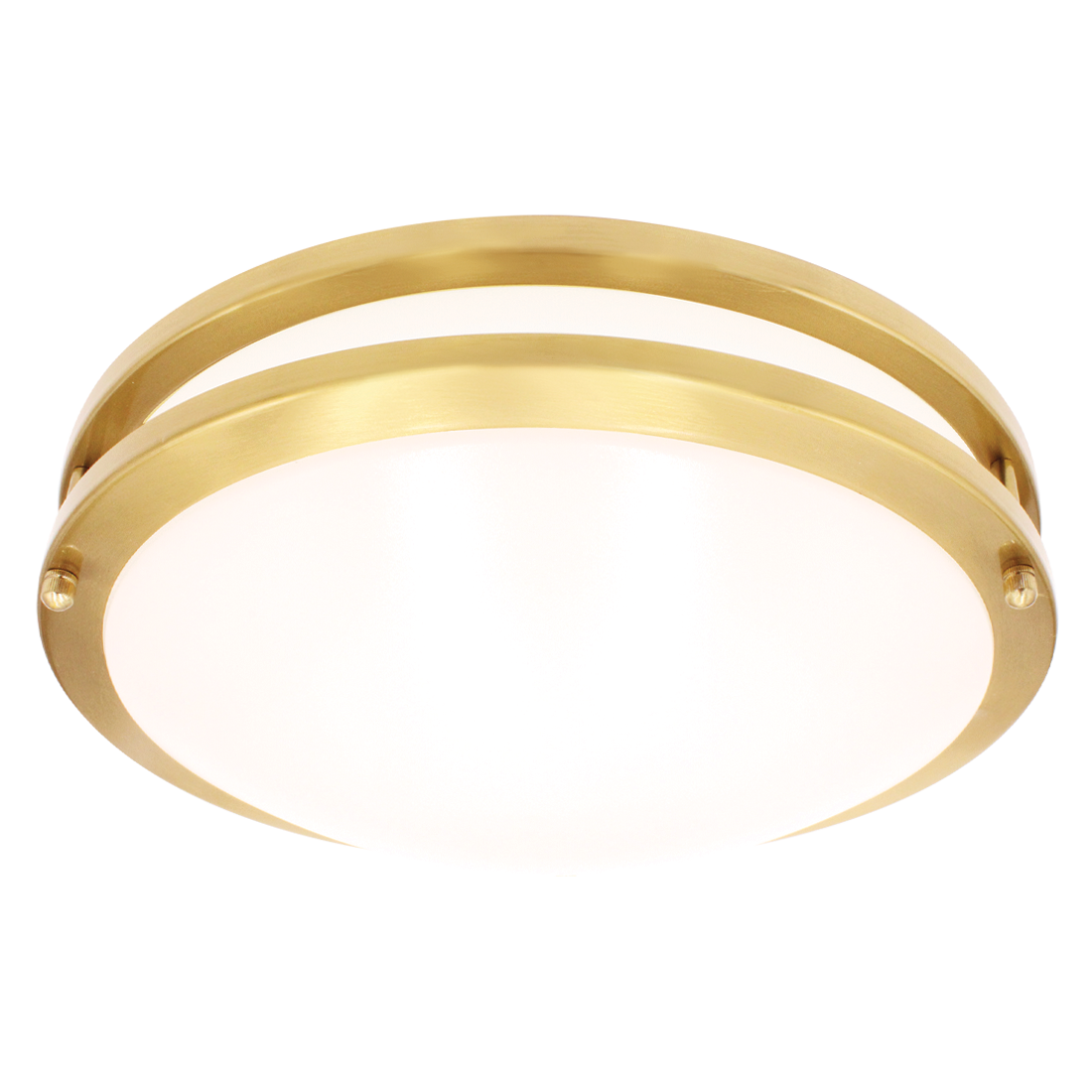 Luxrite LR23295 14W 10" Double Ring Surface Mount 5CCT Brass