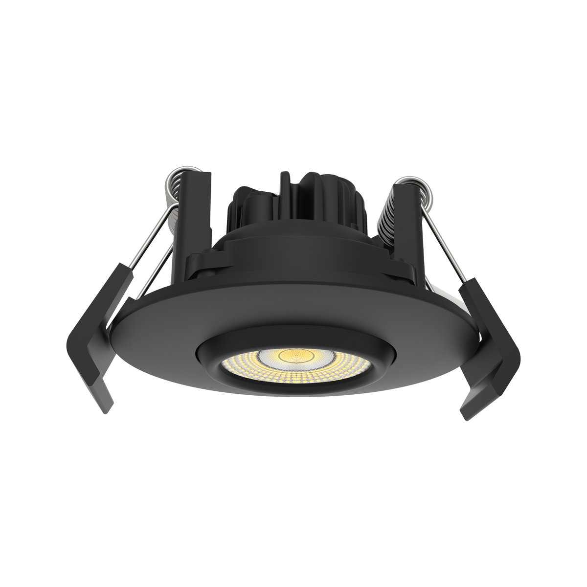 Luxrite LR23301 6W 2" Gimbal Round Canless Spotlight - 5CCT Selectable Black Finish