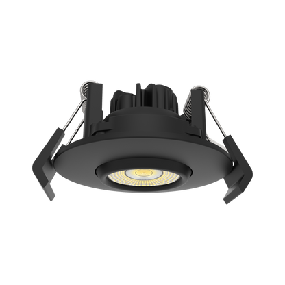 Luxrite LR23301 6W 2" Gimbal Round Canless Spotlight - 5CCT Selectable Black Finish