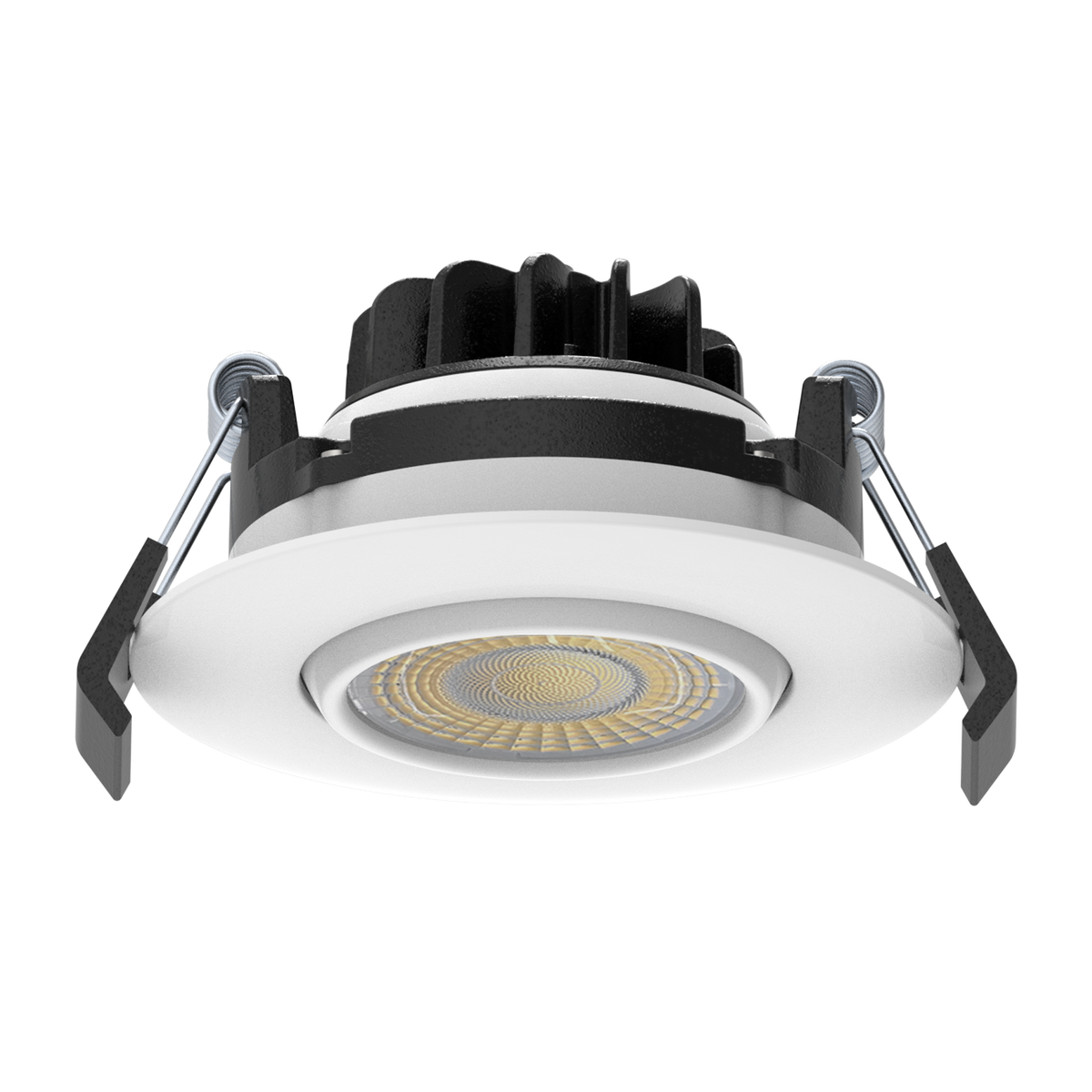 Luxrite LR23302 9W 3" Gimbal Round Canless Spotlight - 5CCT Selectable White Finish