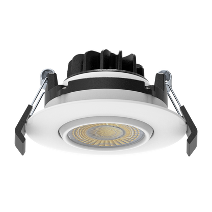 Luxrite LR23302 9W 3" Gimbal Round Canless Spotlight - 5CCT Selectable White Finish