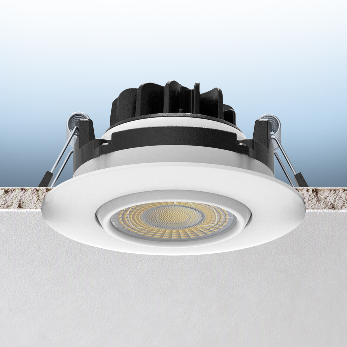 Luxrite LR23302 9W 3" Gimbal Round Canless Spotlight - 5CCT Selectable White Finish